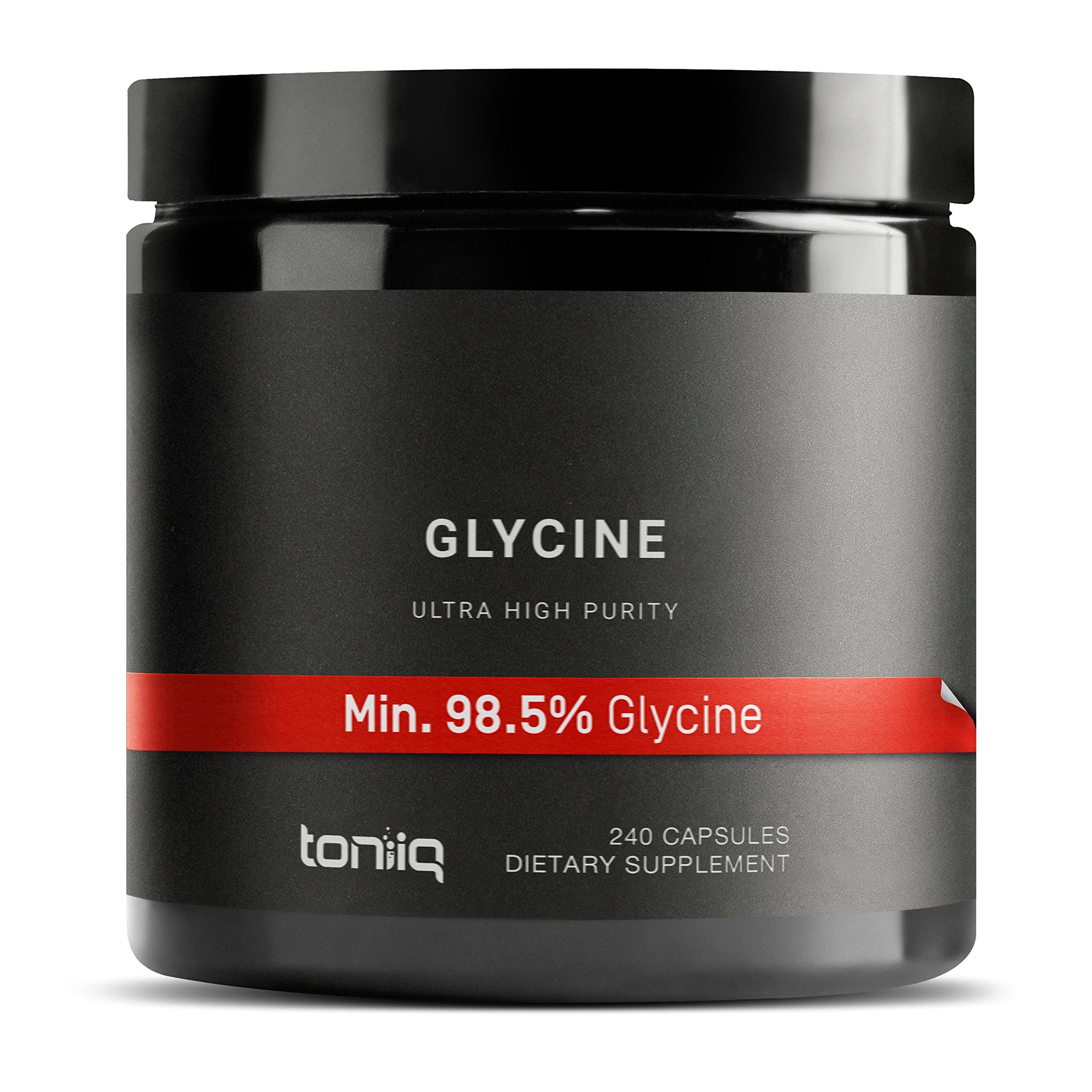 Toniiq Glycine 1300mg supplement front view