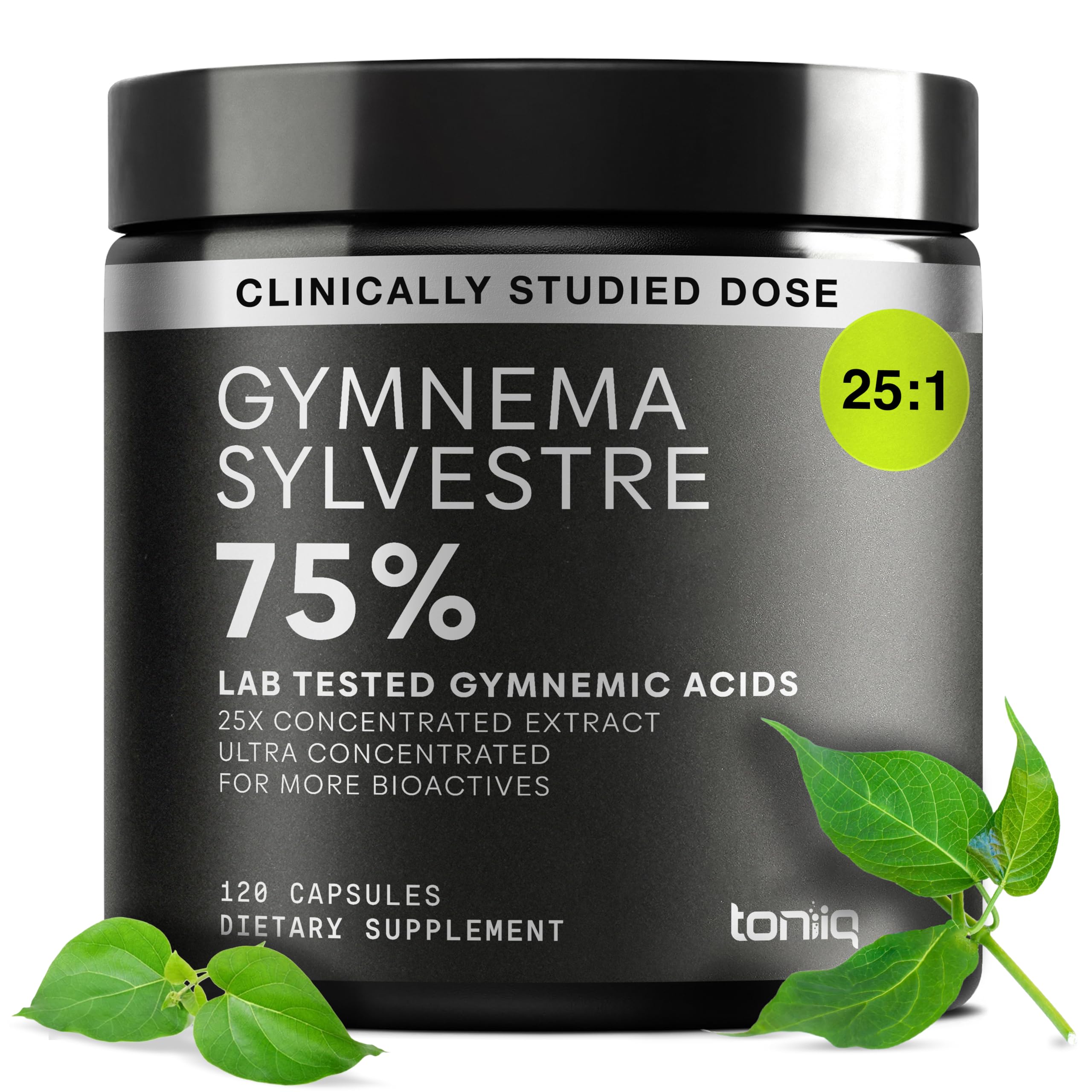Toniiq Gymnema Sylvestre 500mg bottle front view