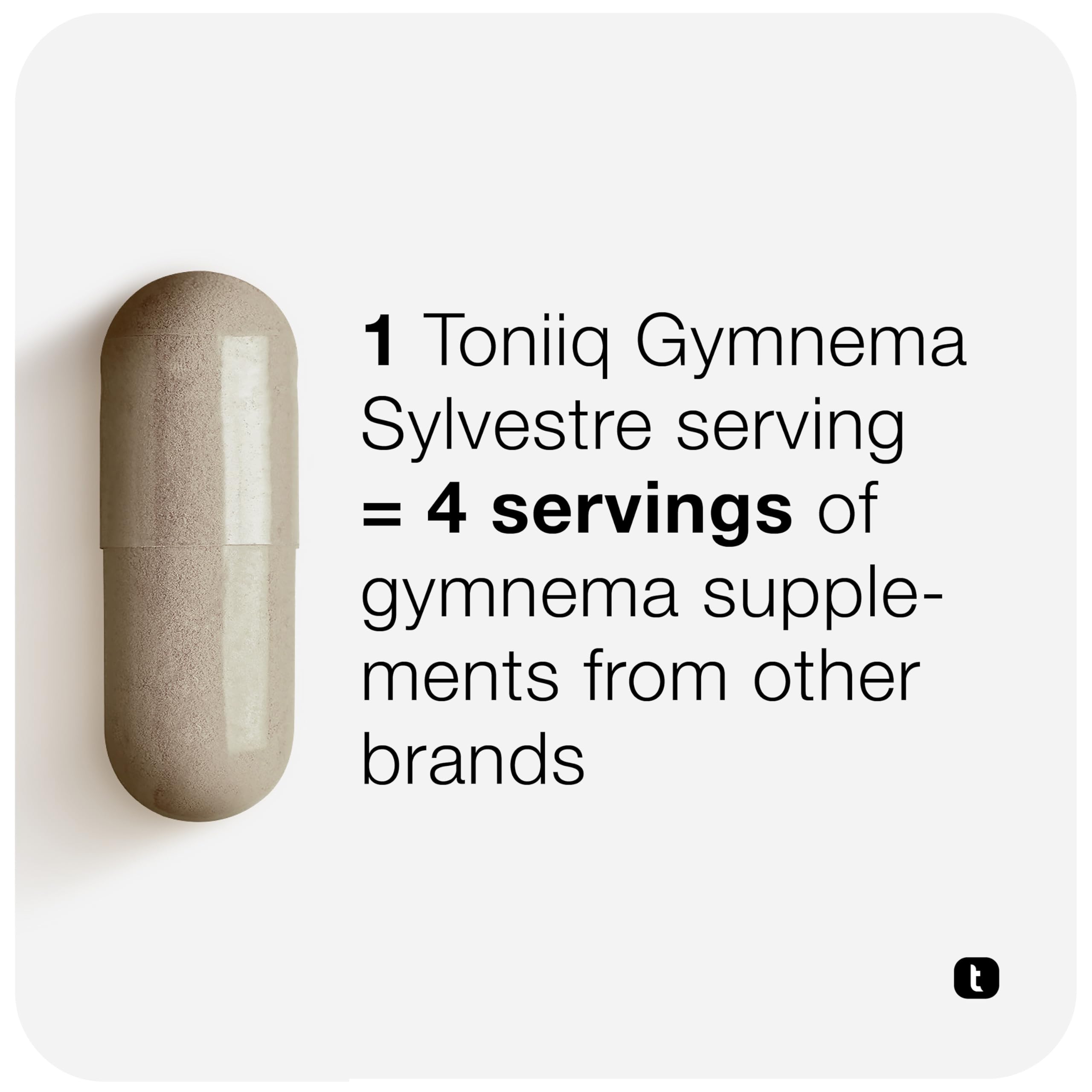 Toniiq Gymnema Sylvestre packaging dimensions