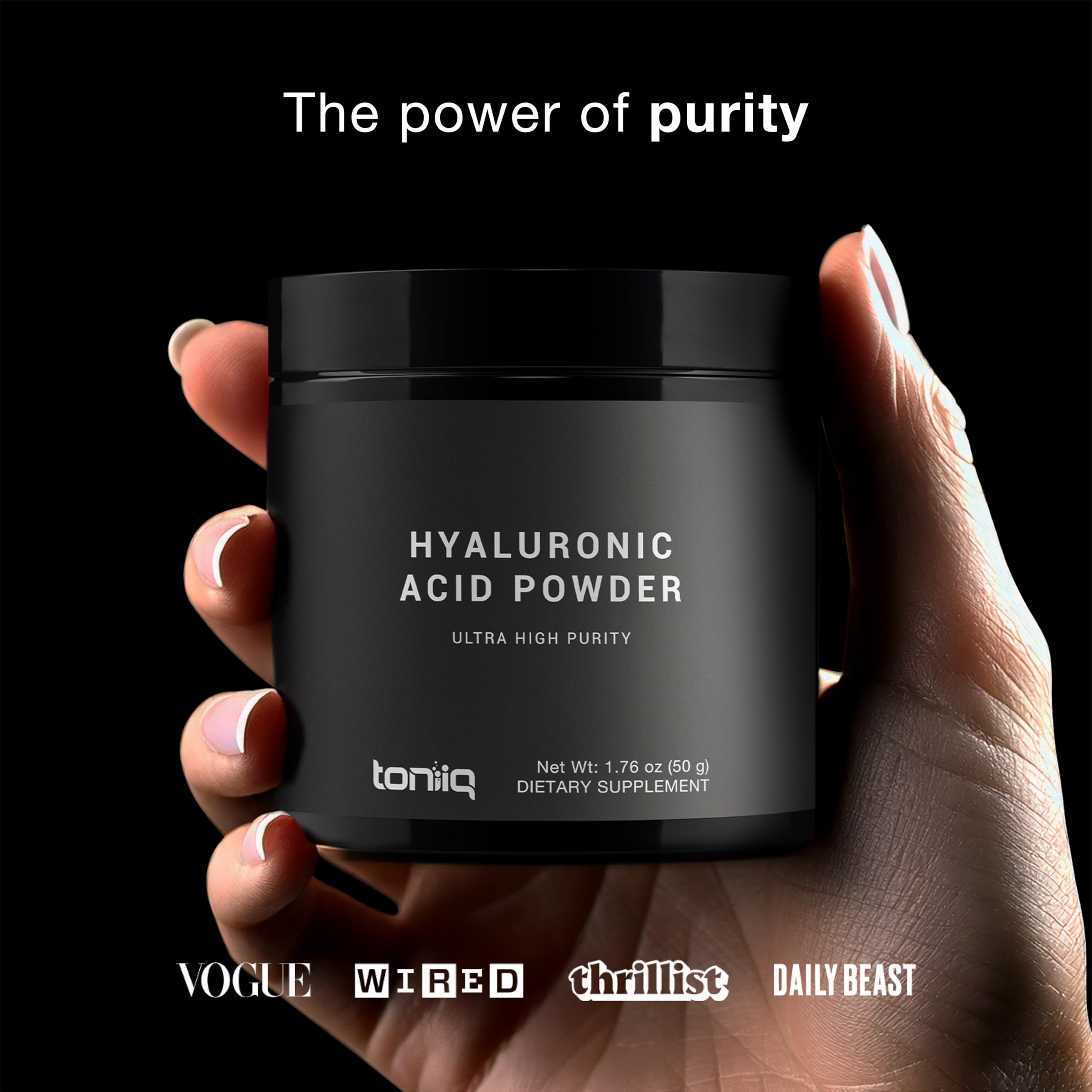 Toniiq Hyaluronic Acid Supplement 250 mg ingredients list
