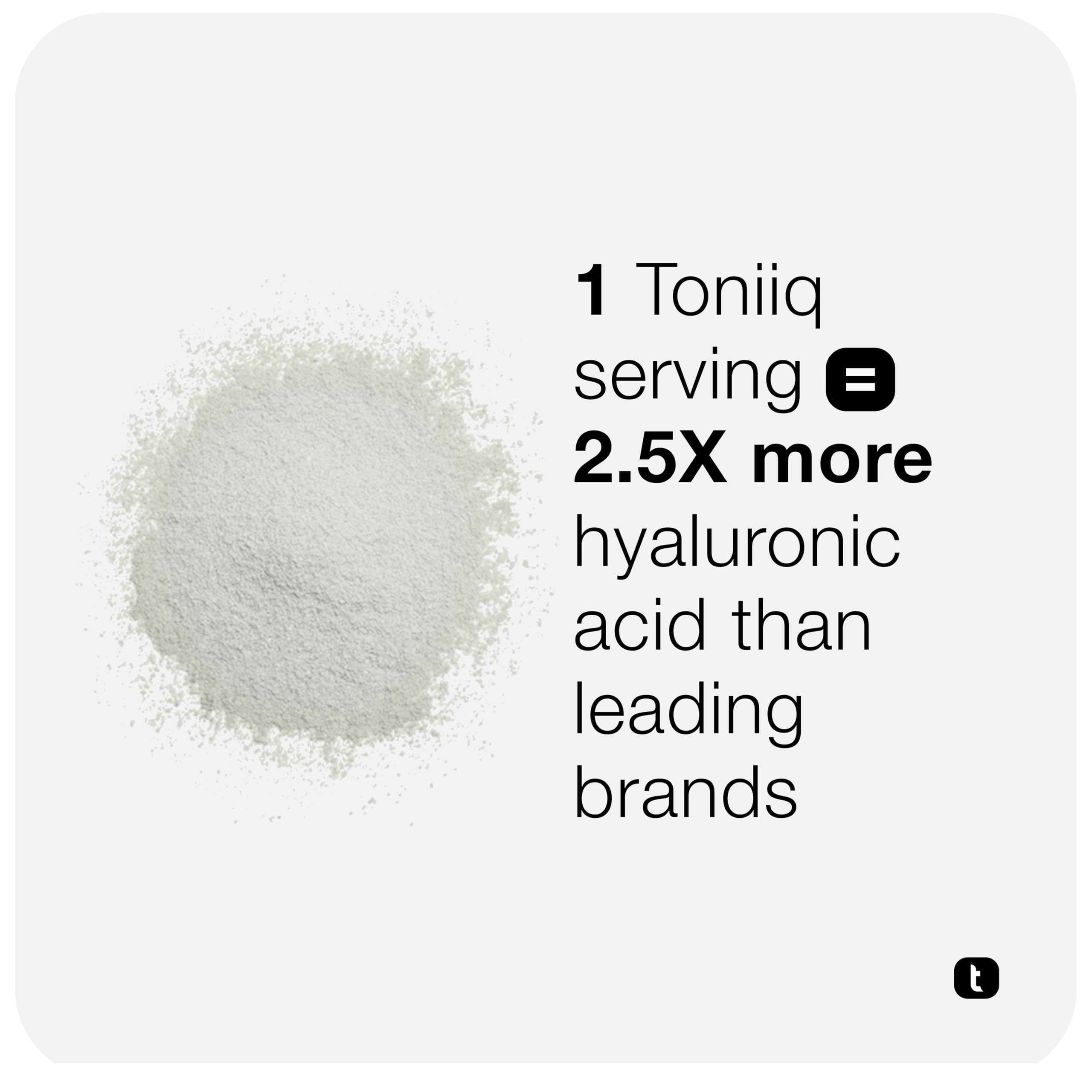Toniiq Hyaluronic Acid Supplement 250 mg nutritional information