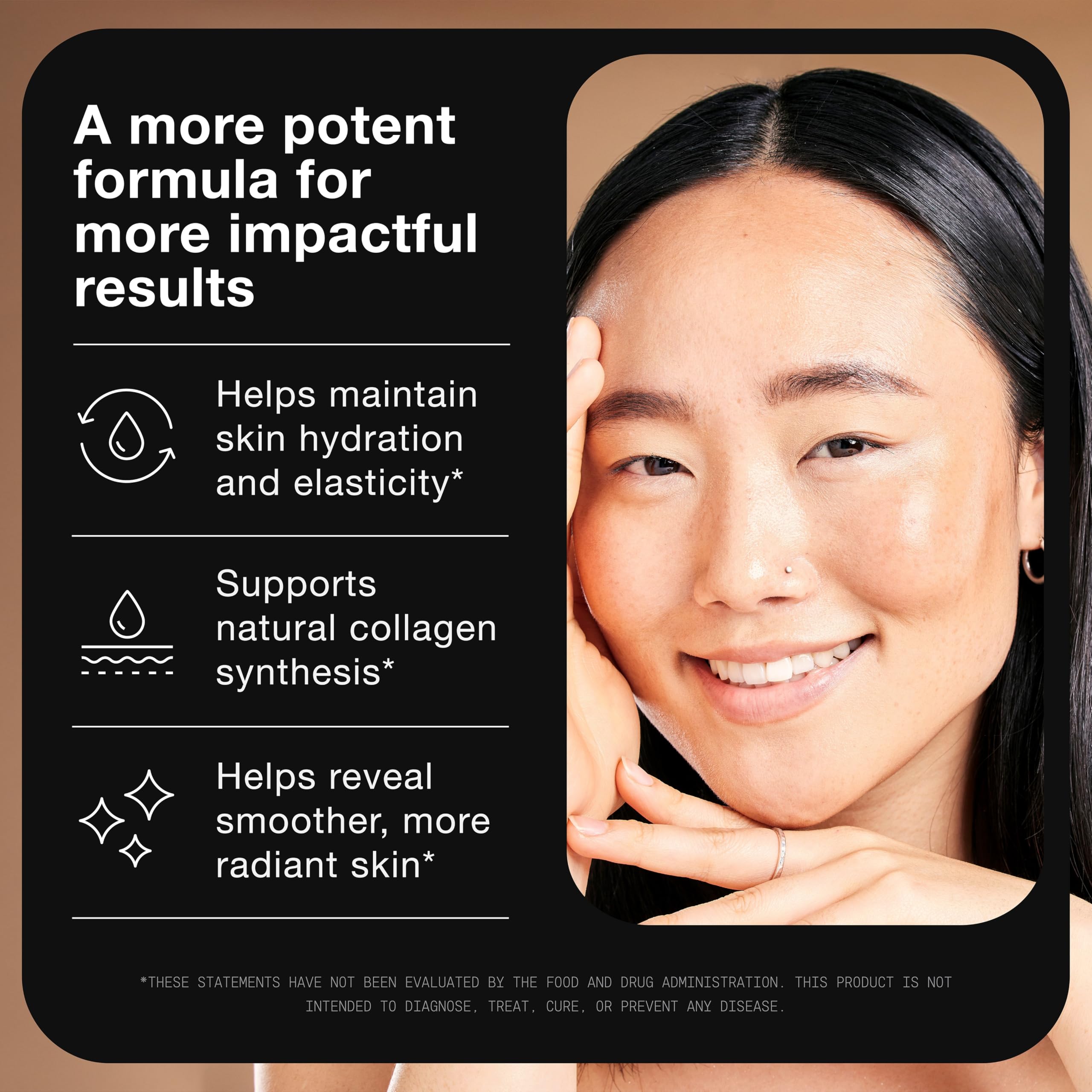 Toniiq Hyaluronic Acid Supplement 250 mg side view