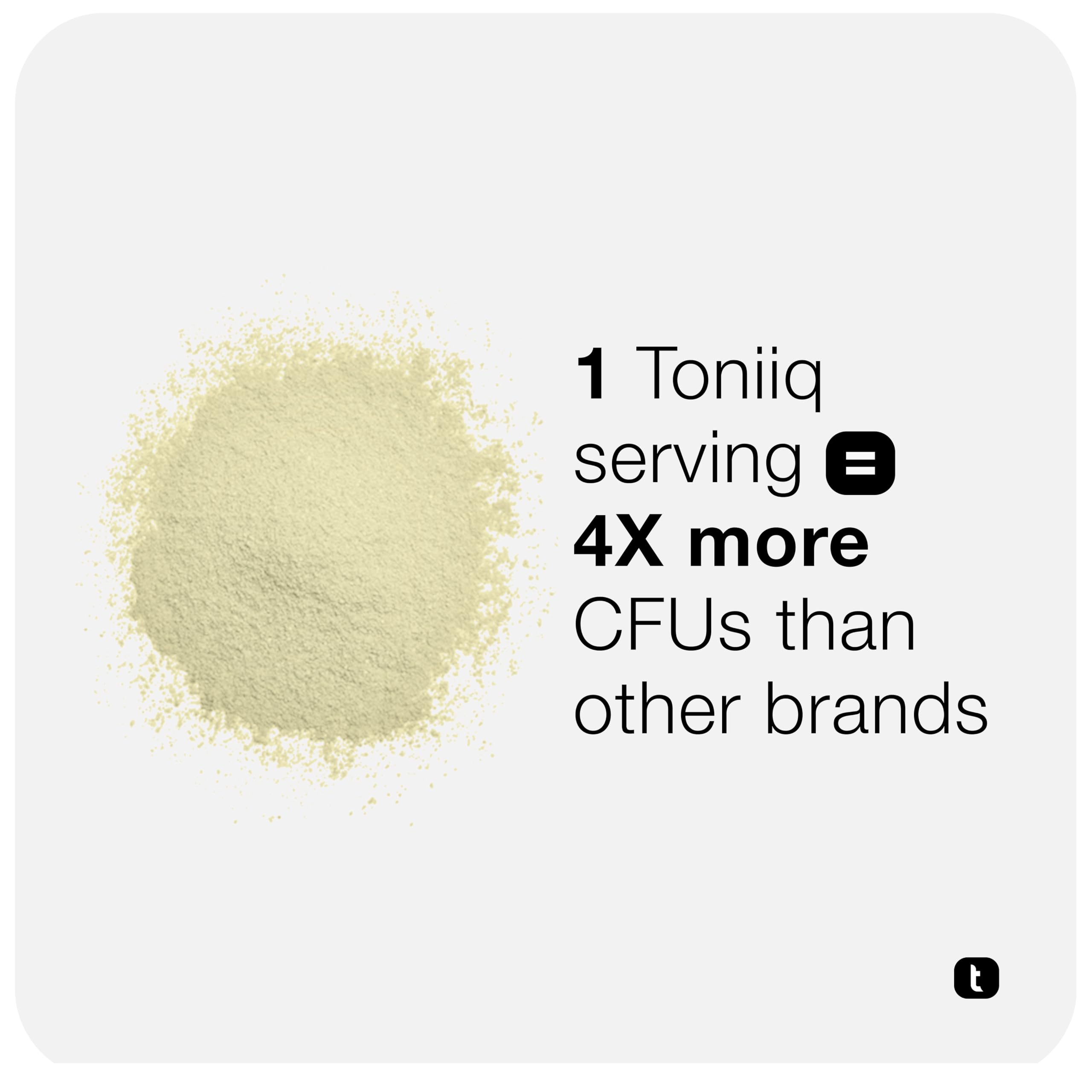 Toniiq Lactobacillus Reuteri Powder 50g side view