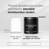 Toniiq Lactobacillus Reuteri Probiotic capsules in a clear bottle
