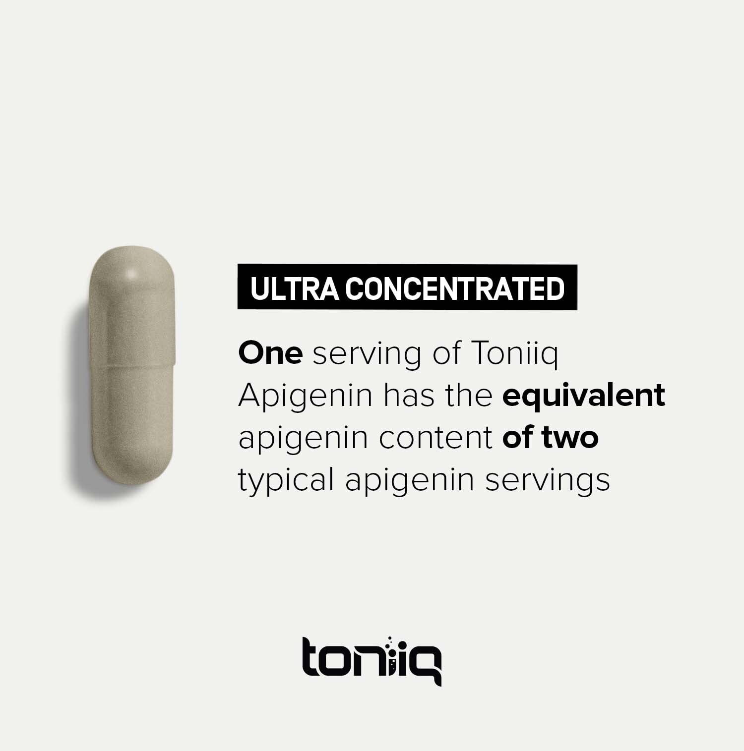 Toniiq Liposomal Apigenin 50mg supplement ingredients list