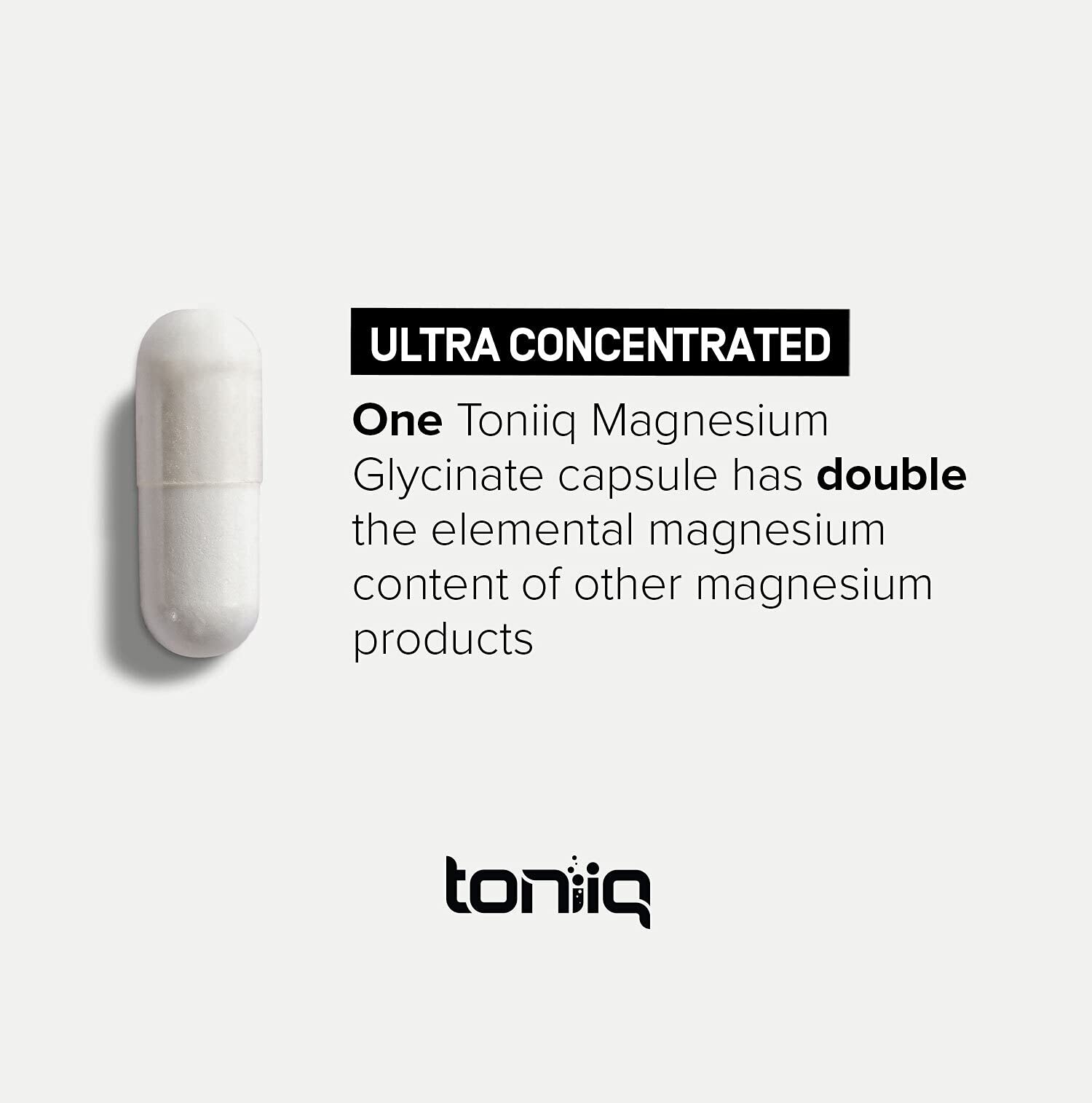 Toniiq Magnesium Glycinate 3000mg capsules