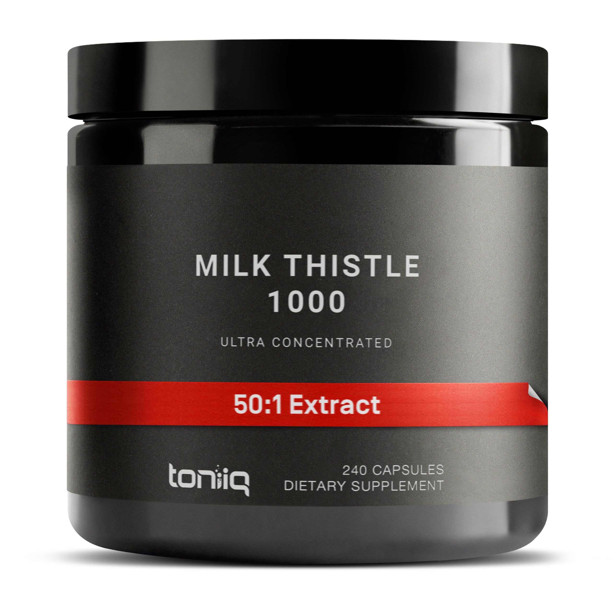 Toniiq Milk Thistle Capsules 1000mg front view