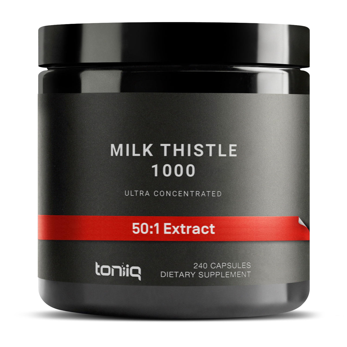 Toniiq Milk Thistle Capsules 1000mg front view
