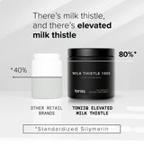 Toniiq Milk Thistle Capsules with dosage information