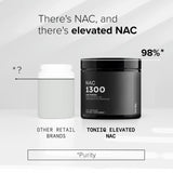 Toniiq N Acetyl Cysteine 1300mg capsules on a table
