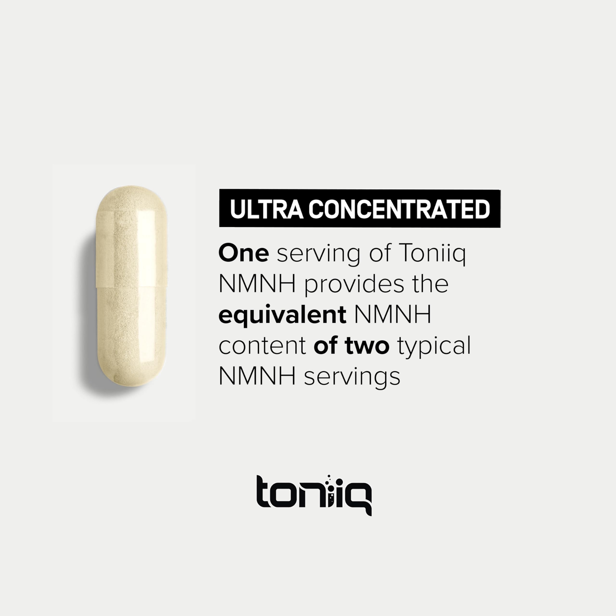 Toniiq NMNH Supplement with GMP certification label