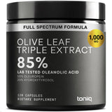 Toniiq Olive Leaf Extract 1000mg capsules front view