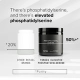 Toniiq Phosphatidylserine supplement opened with capsules visible