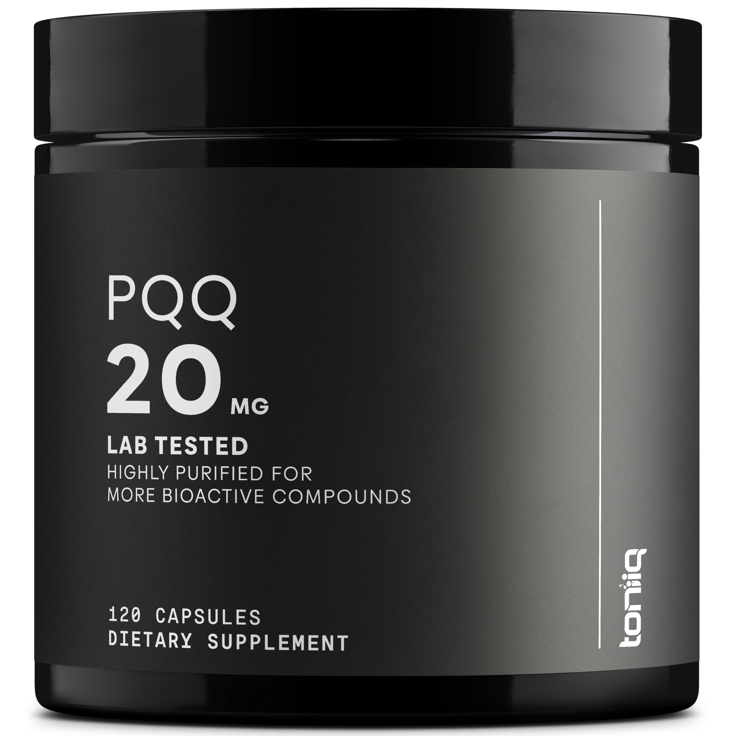 Toniiq PQQ Capsules 20mg front view of packaging