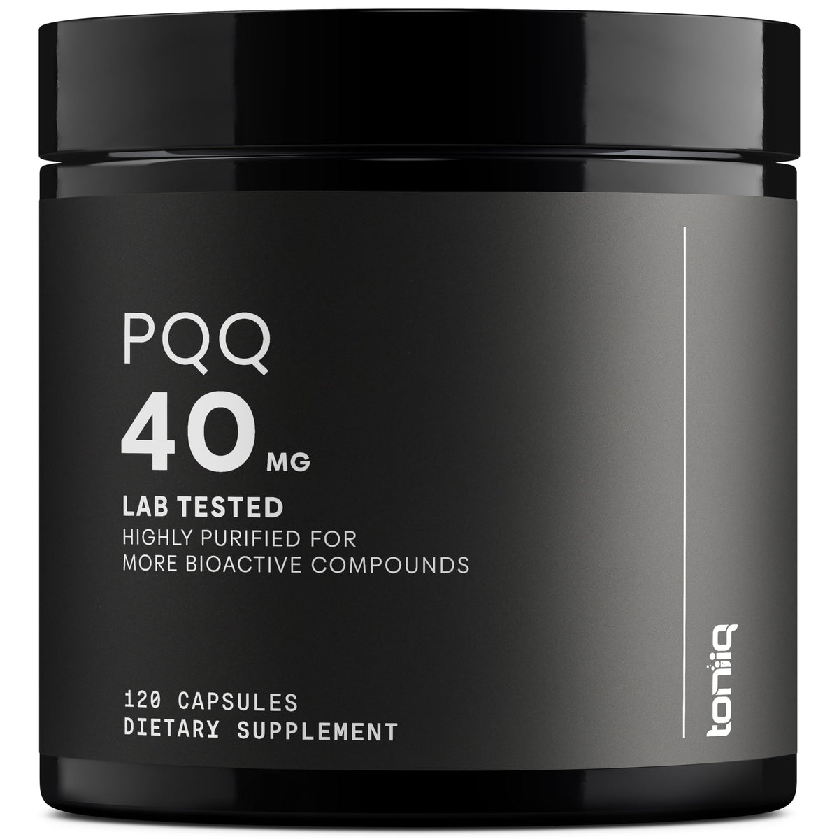 Toniiq PQQ Capsules front view with label