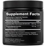 Toniiq Prebiotic Supplement 100 Billion CFU back view