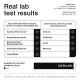 Toniiq Prebiotic Supplement 100 Billion CFU ingredients list