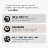 Toniiq Probiotic 200 capsules in a hand