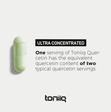 Toniiq Quercetin Capsules 1000mg on a wooden table