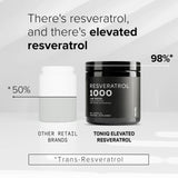 Toniiq Resveratrol 1000mg supplement capsule close-up