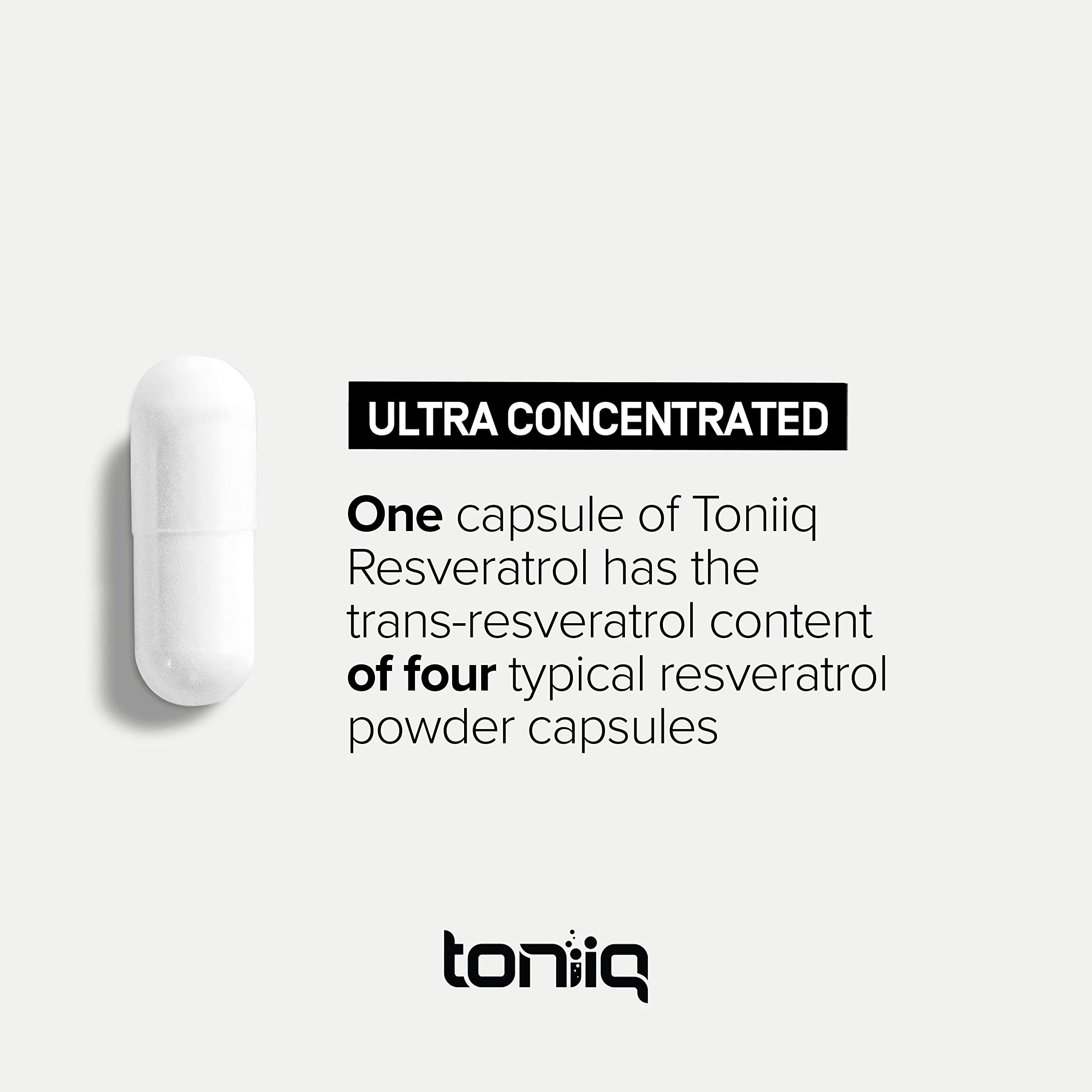 Toniiq Resveratrol 1000mg supplement ingredients list