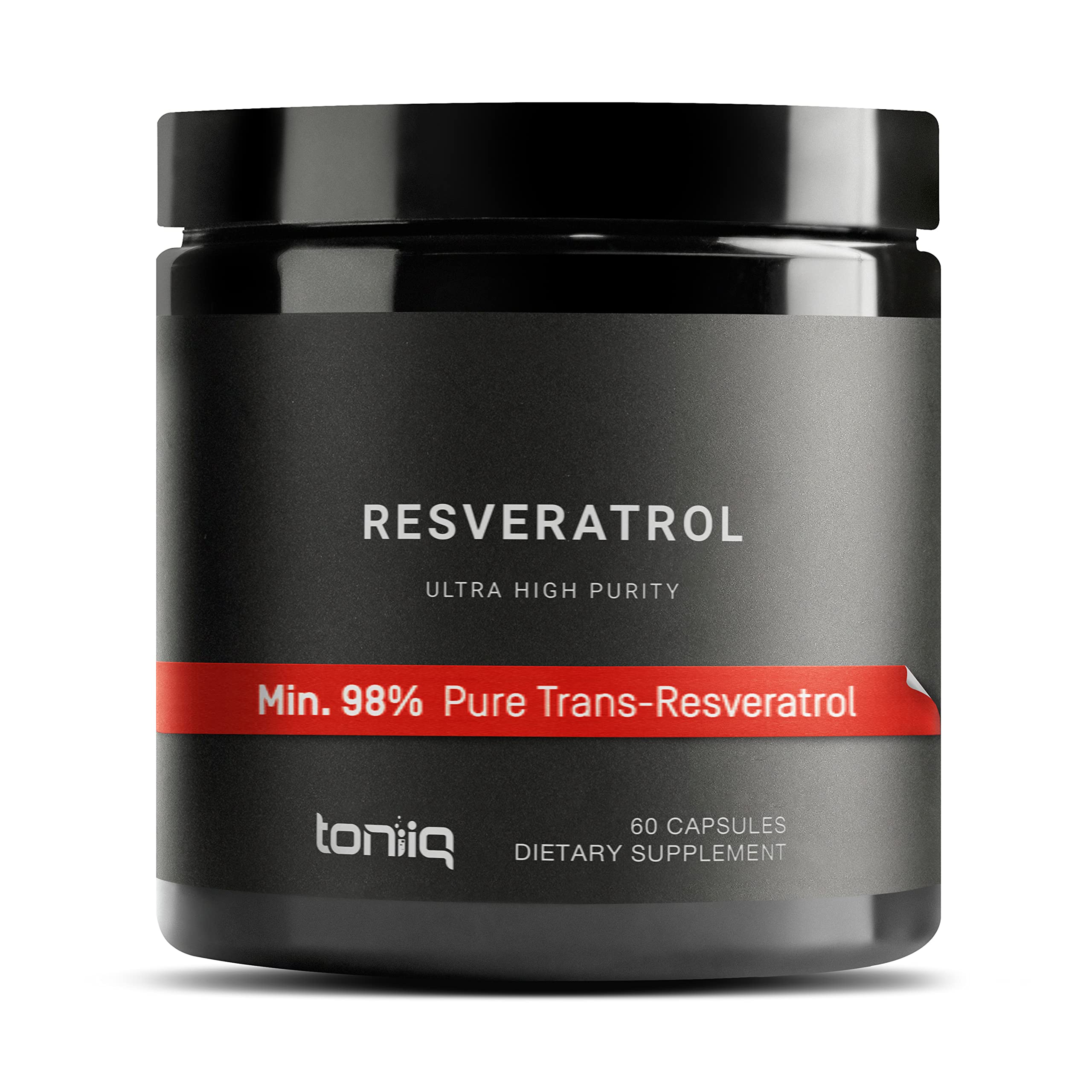 Toniiq Resveratrol Capsules 600mg front view
