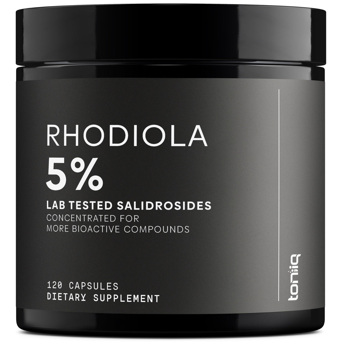 Toniiq Rhodiola Rosea 600mg supplement bottle front view