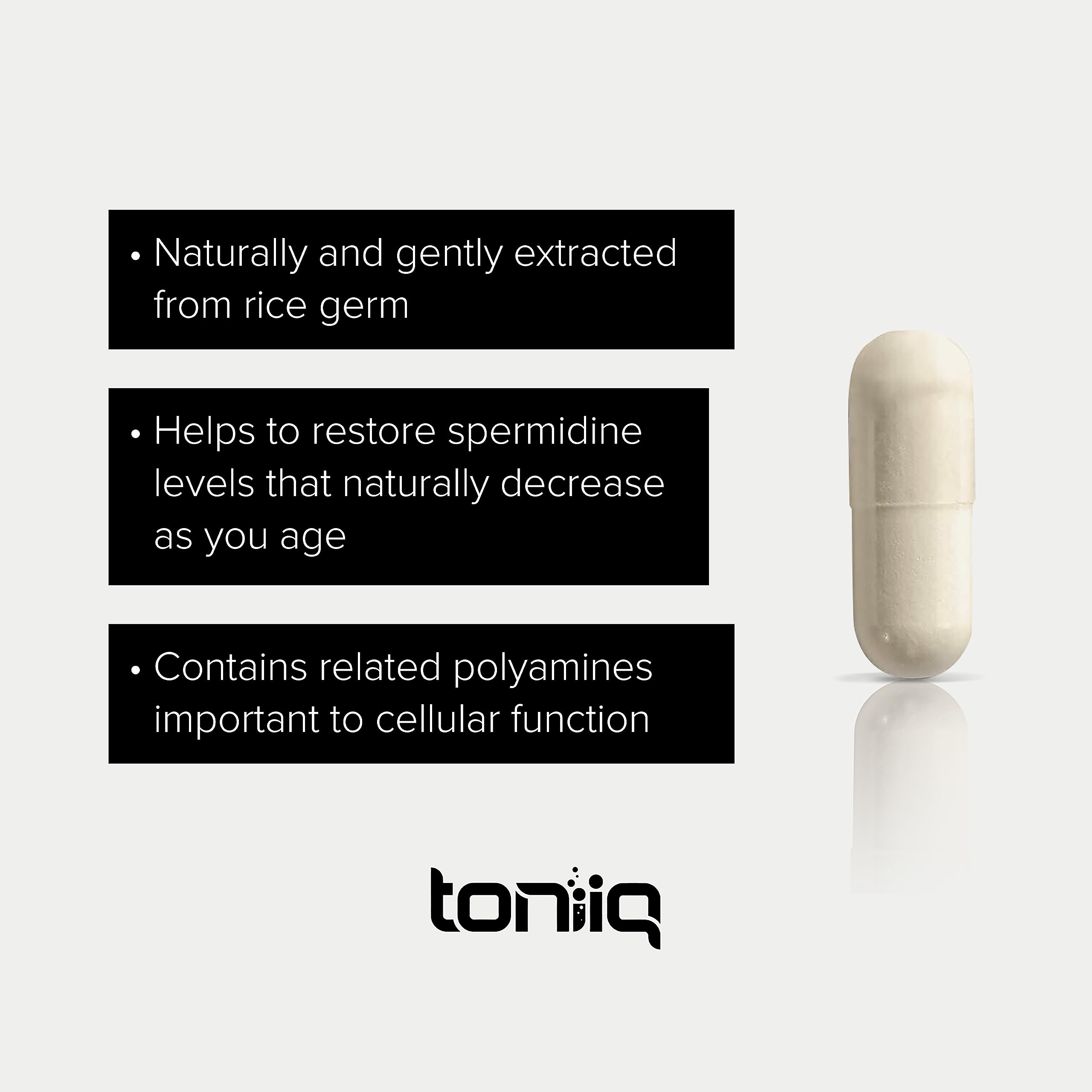 Toniiq Spermidine Supplement 91g ingredients list