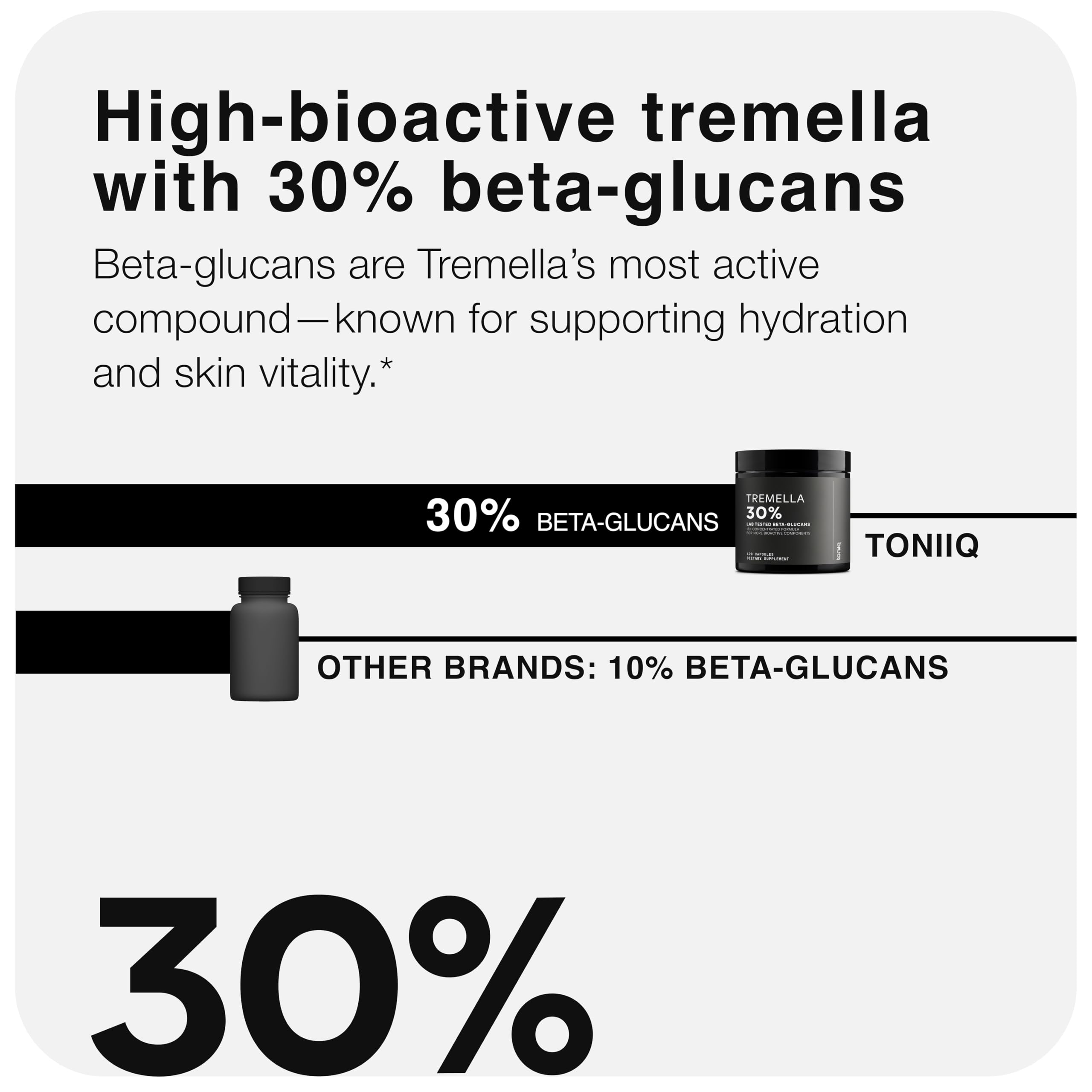 Toniiq Tremella Mushroom Supplement showing the 15:1 extract label