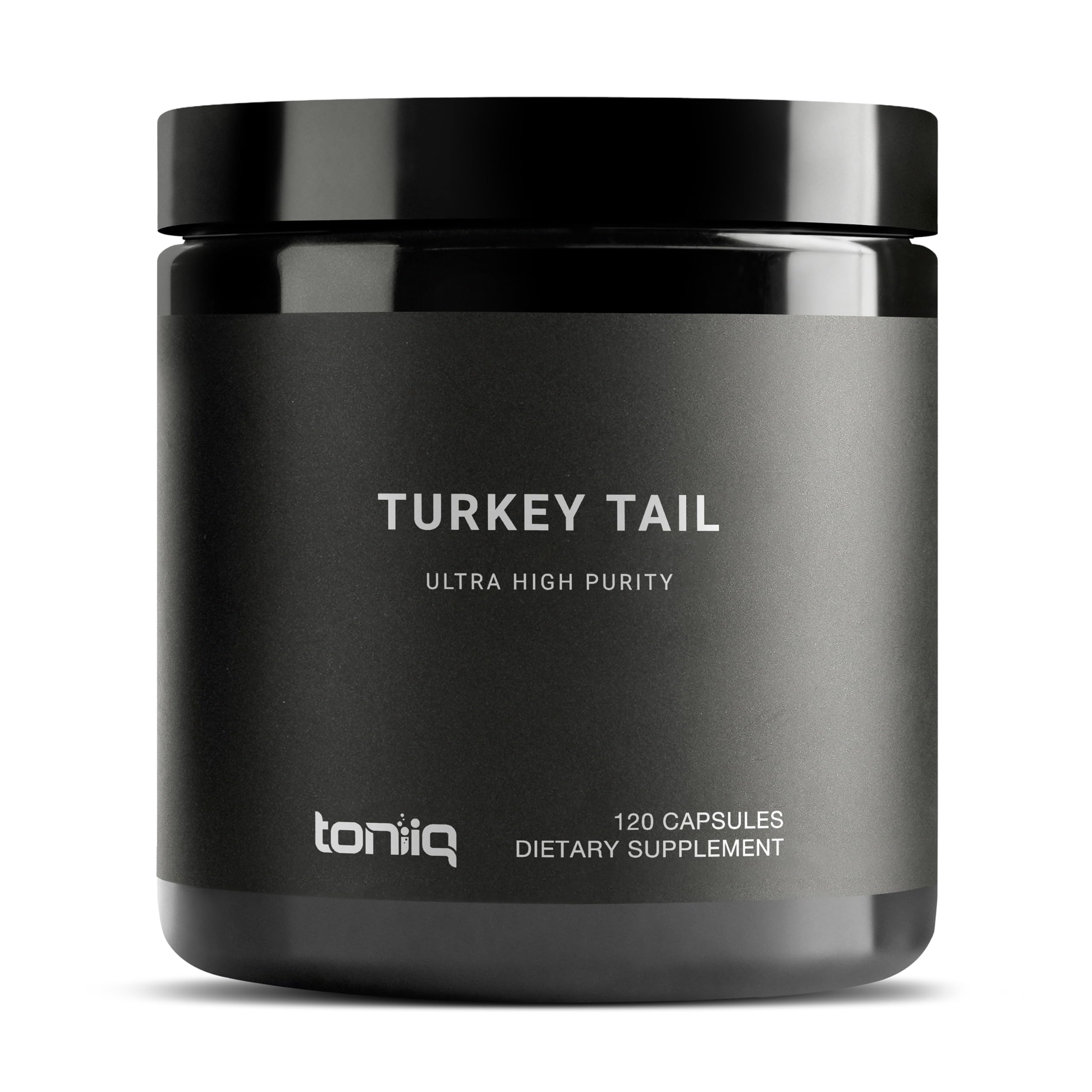 Toniiq Turkey Tail Mushroom Supplement bottle front view
