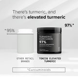 Toniiq Turmeric Curcumin Extract Capsules 1200mg bottle with label