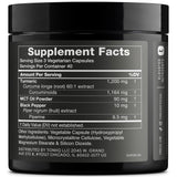 Toniiq Turmeric Curcumin Extract Capsules 1200mg side view