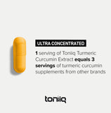 Toniiq Turmeric Curcumin Extract Capsules 1200mg with black pepper and MCT oil ingredients