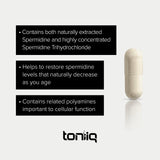 Toniiq Ultra-High Strength Spermidine 22mg supplement back view