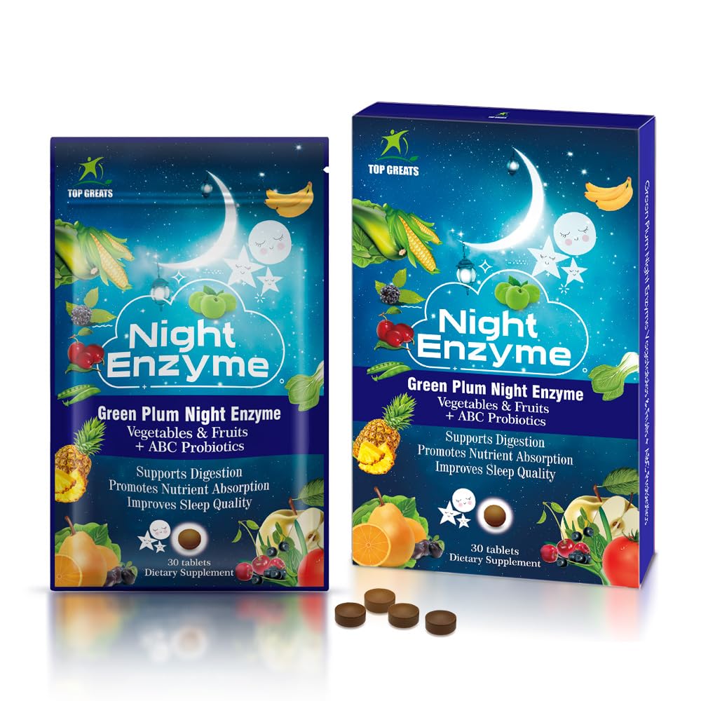 TOP GREATS Multi-Enzyme Supplement front view with packaging