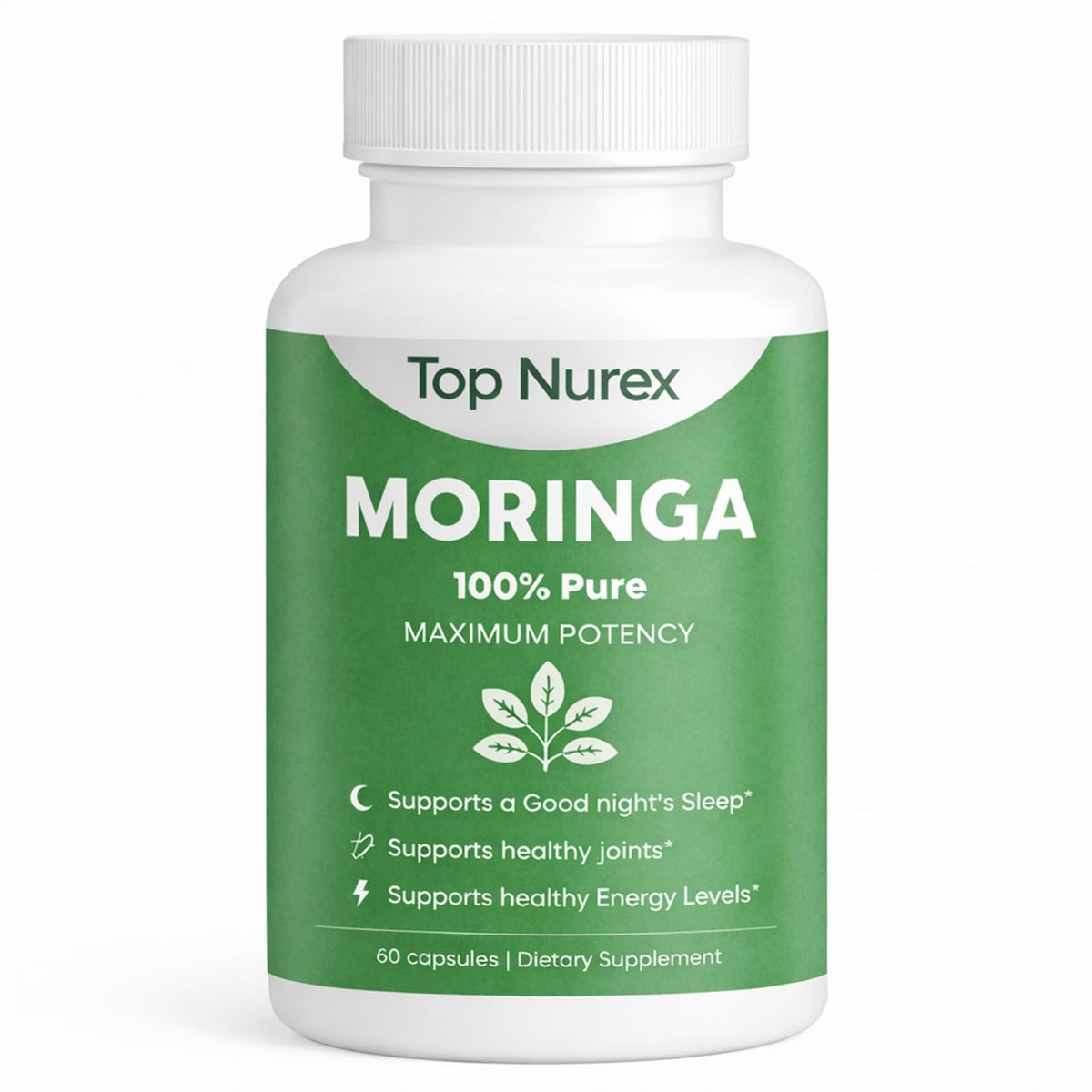 Top Nurex Moringa Leaf Capsules front view
