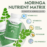 Top Nurex Moringa Leaf Capsules opened bottle