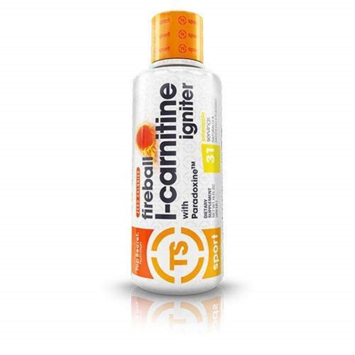 Top Secret Nutrition Fireball L-Carnitine Liquid 531g front view