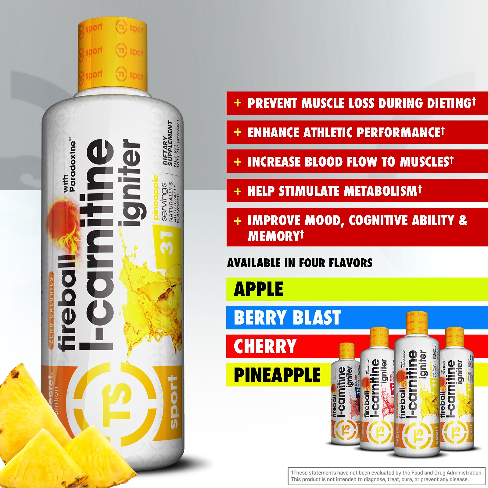 Top Secret Nutrition Fireball L-Carnitine Liquid 531g packaging