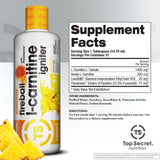 Top Secret Nutrition Fireball L-Carnitine Liquid 531g side view