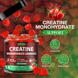 TOPCAPAK Creatine Gummies bottle with raspberry-shaped gummies