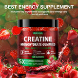 TOPCAPAK Creatine Gummies close-up of strawberry flavour