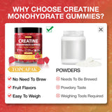 TOPCAPAK Creatine Gummies with fitness accessories