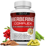 Toplux Berberine Complex 2250mg bottle front view