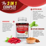 Toplux Berberine Complex ingredients list on bottle