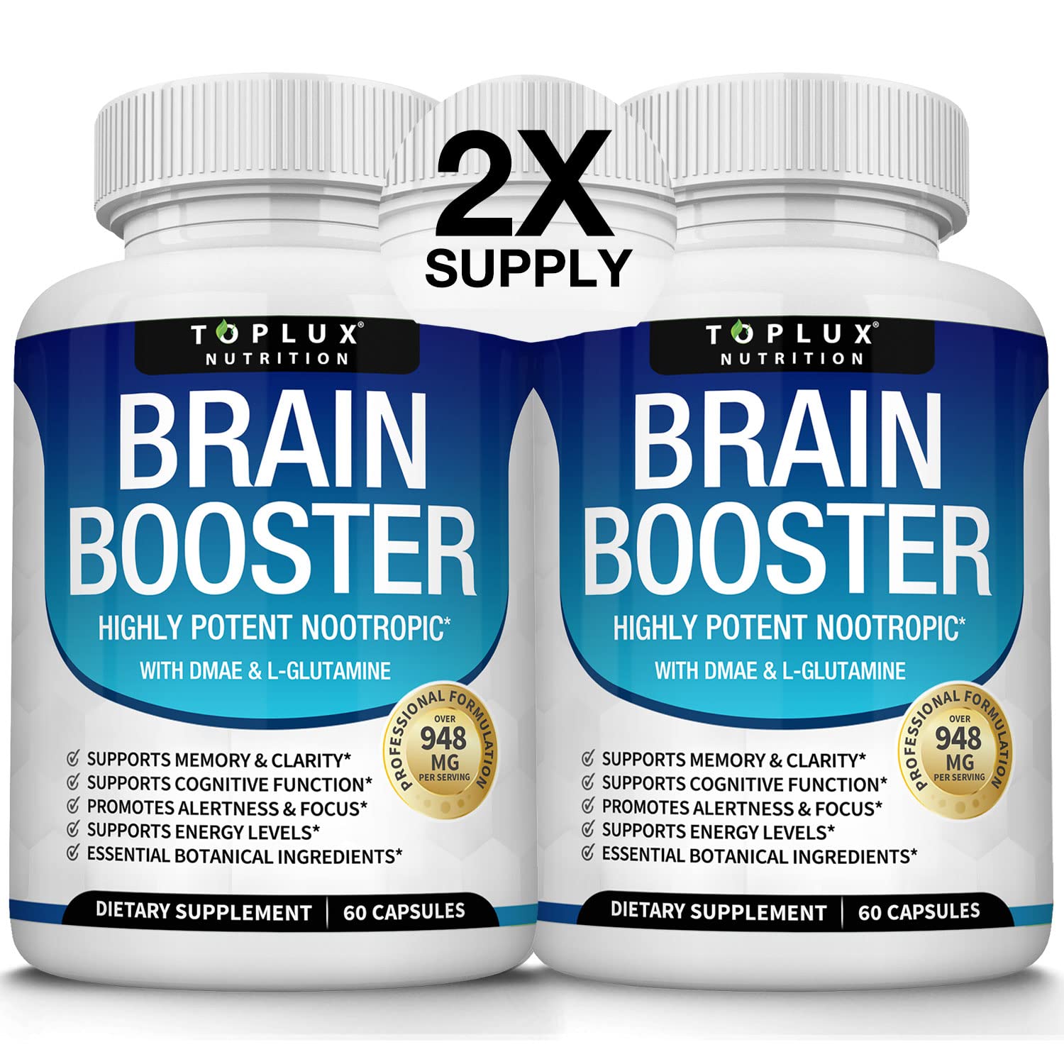 Toplux Brain support 60 capsules front view