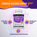 Toplux Bromelain Quercetin Supplement 1000mg 200mg capsules with measuring spoon