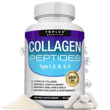 Toplux Collagen Peptides Supplement 90 Capsules front view