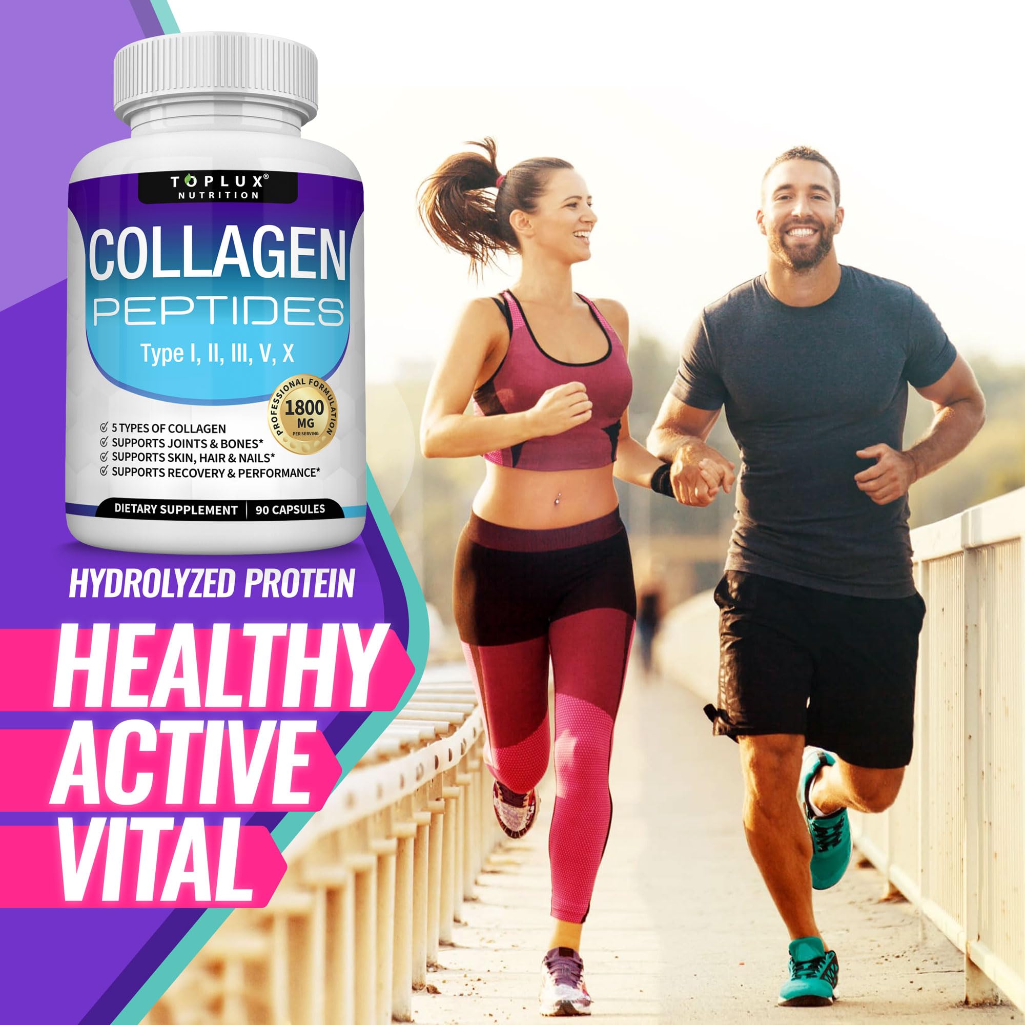 Toplux Collagen Peptides Supplement ingredients list
