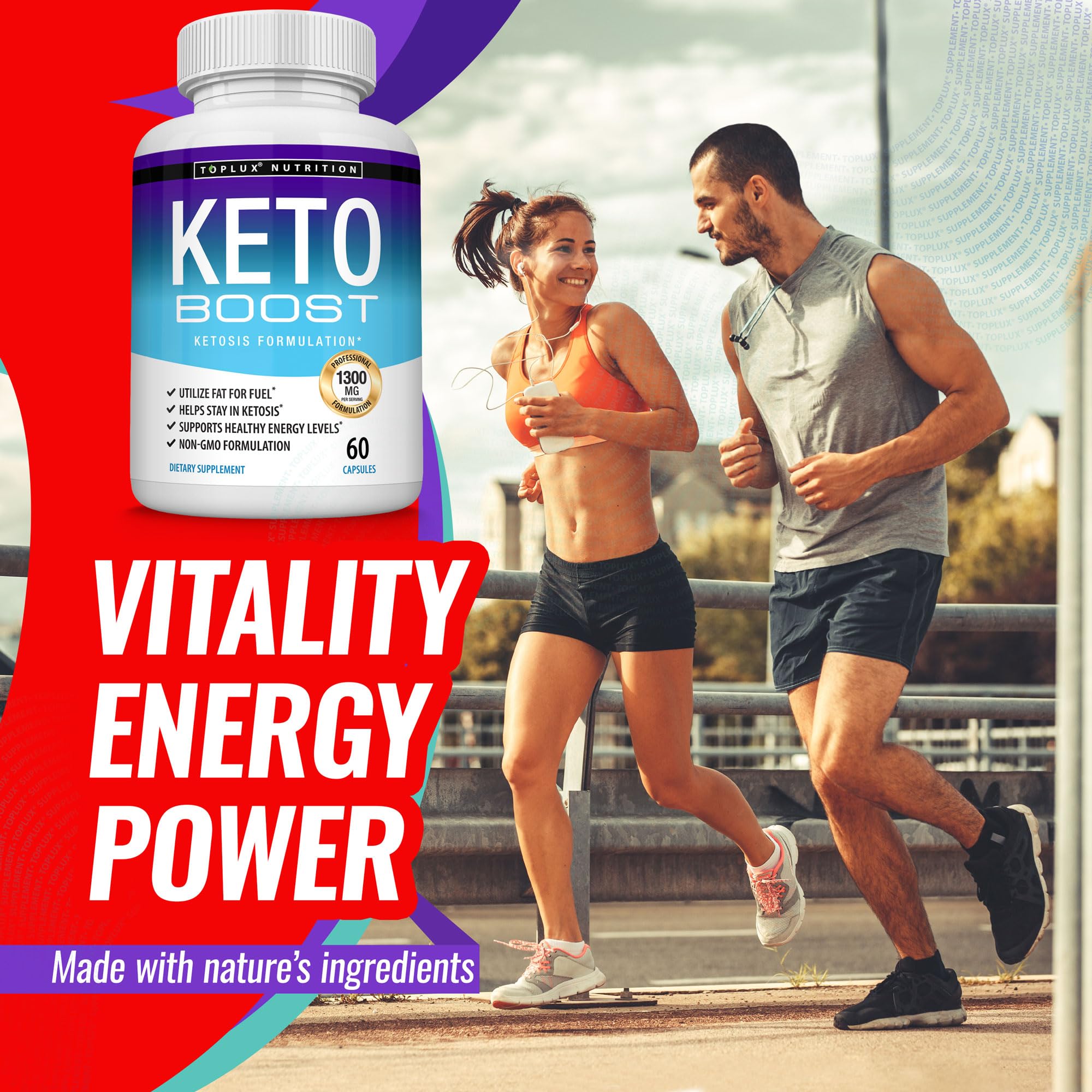 Toplux Keto Supplement with a healthy meal